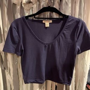 Dark blue crop top